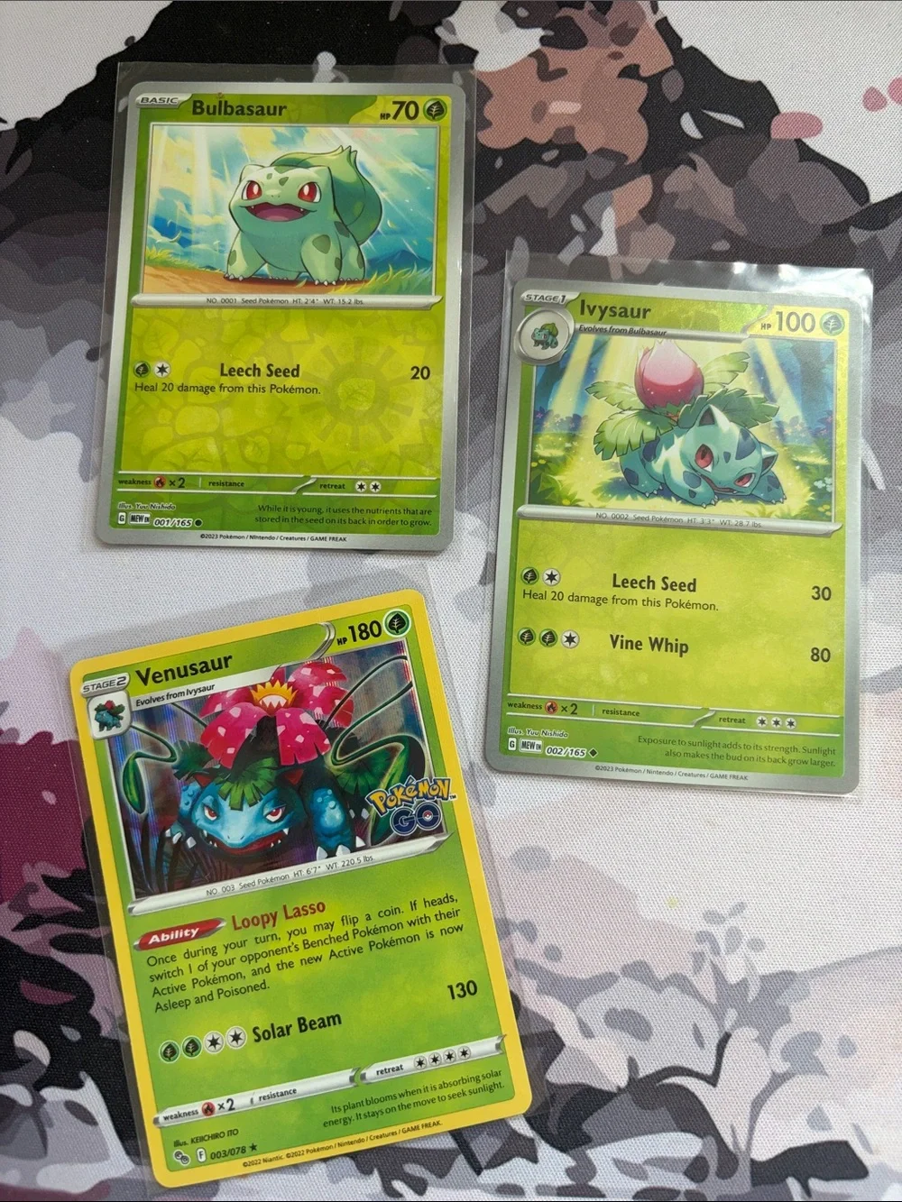 Bulbasaur Ivysaur & Venusaur Pokémon Evolution Reverse Holo Card Lot 🌱 | ✨5/$25